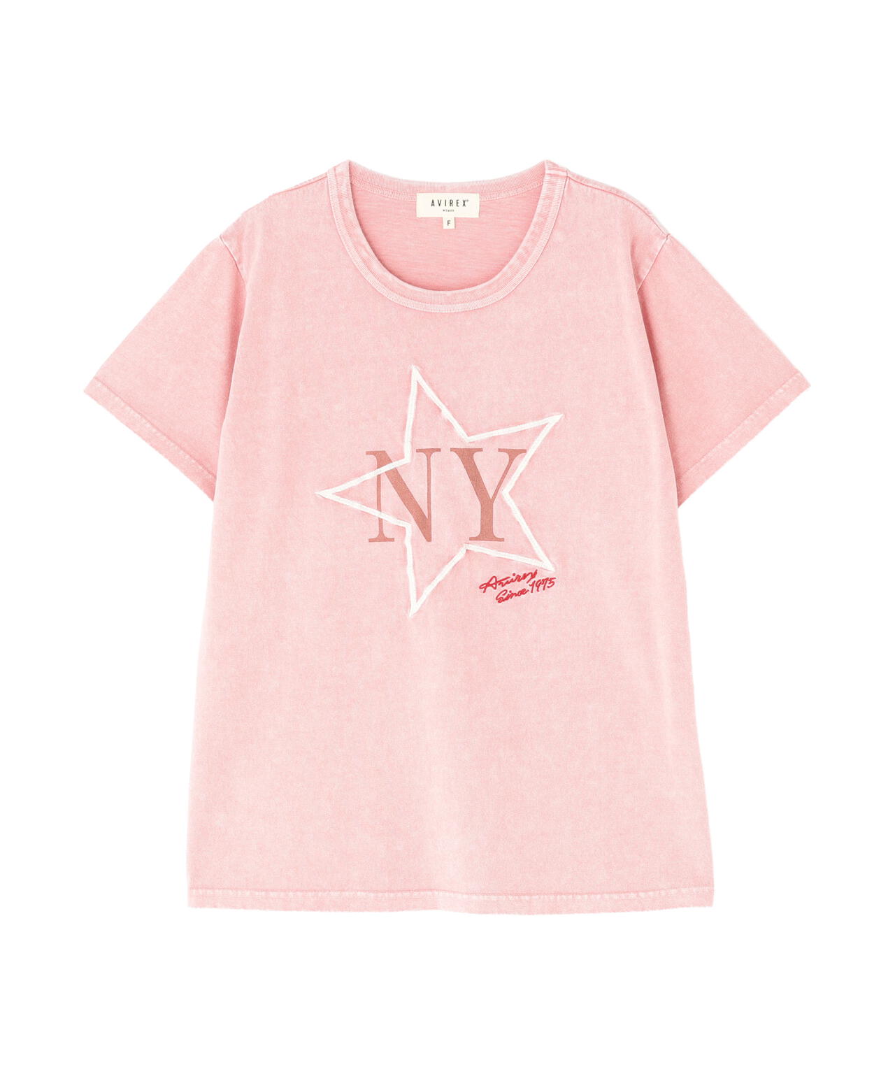 WOMAN/直営店限定》FADE WASH T‐SHIRT WITH STAR EMBROIDERY | AVIREX