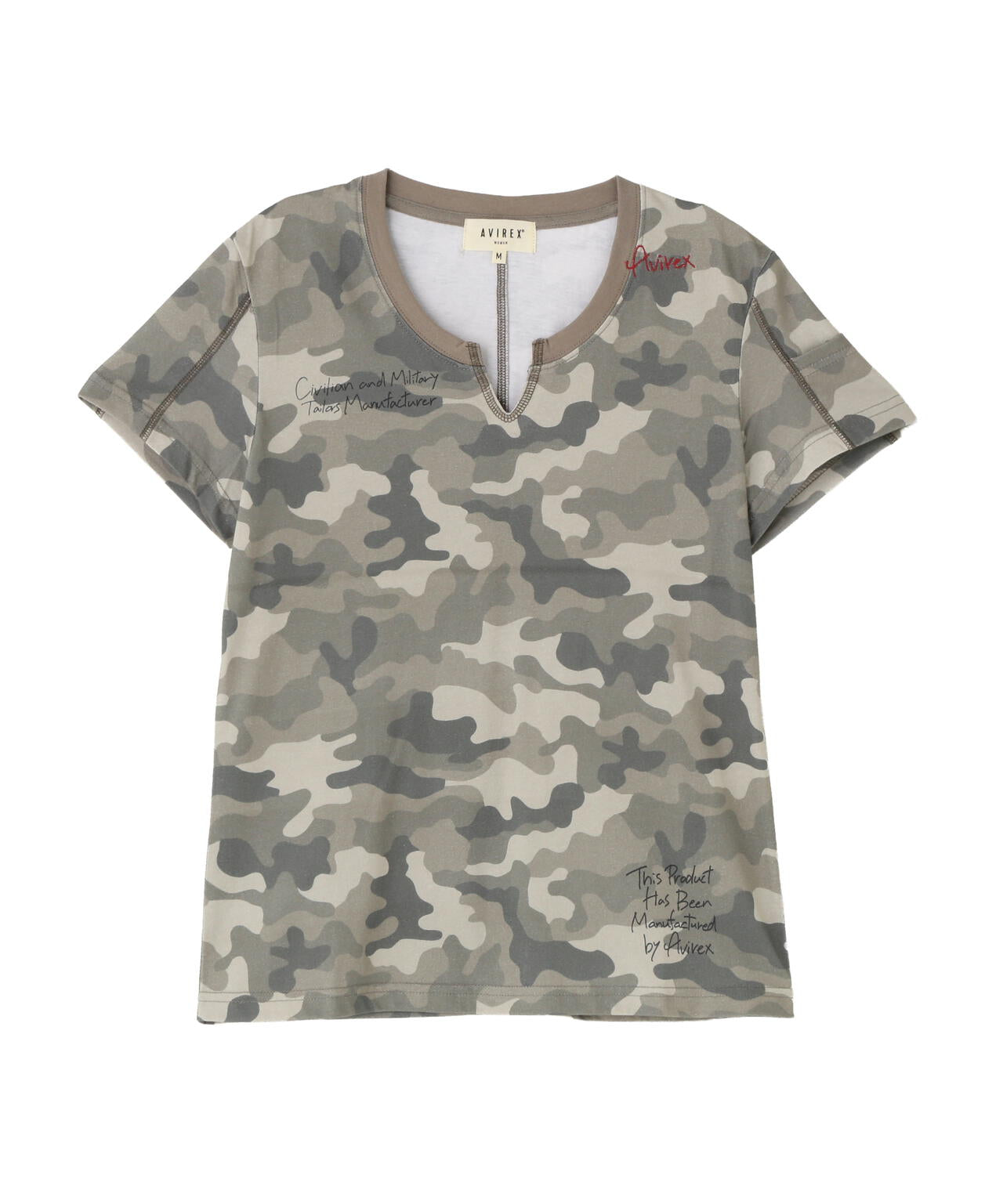 直営店限定》KEY NECK EMBROIDERY T-SHIRT | AVIREX（アヴィレックス