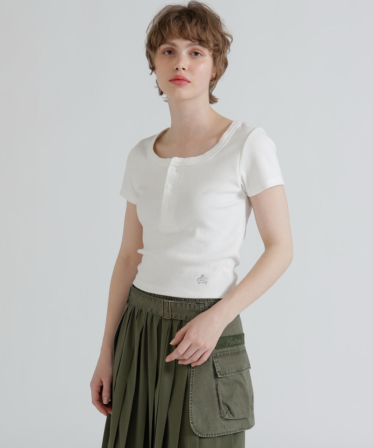 直営店限定》S/S AC RIB HENLY T-SHIRT | AVIREX（アヴィレックス