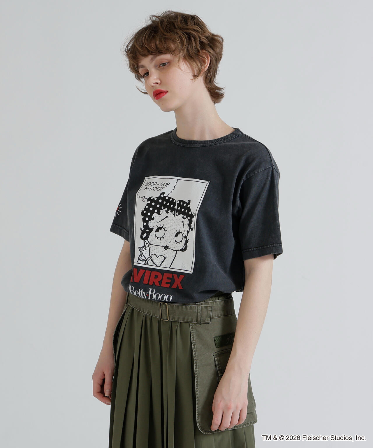 AVIREX × Betty Boop》FADE WASH S/S T-SHIRT | AVIREX