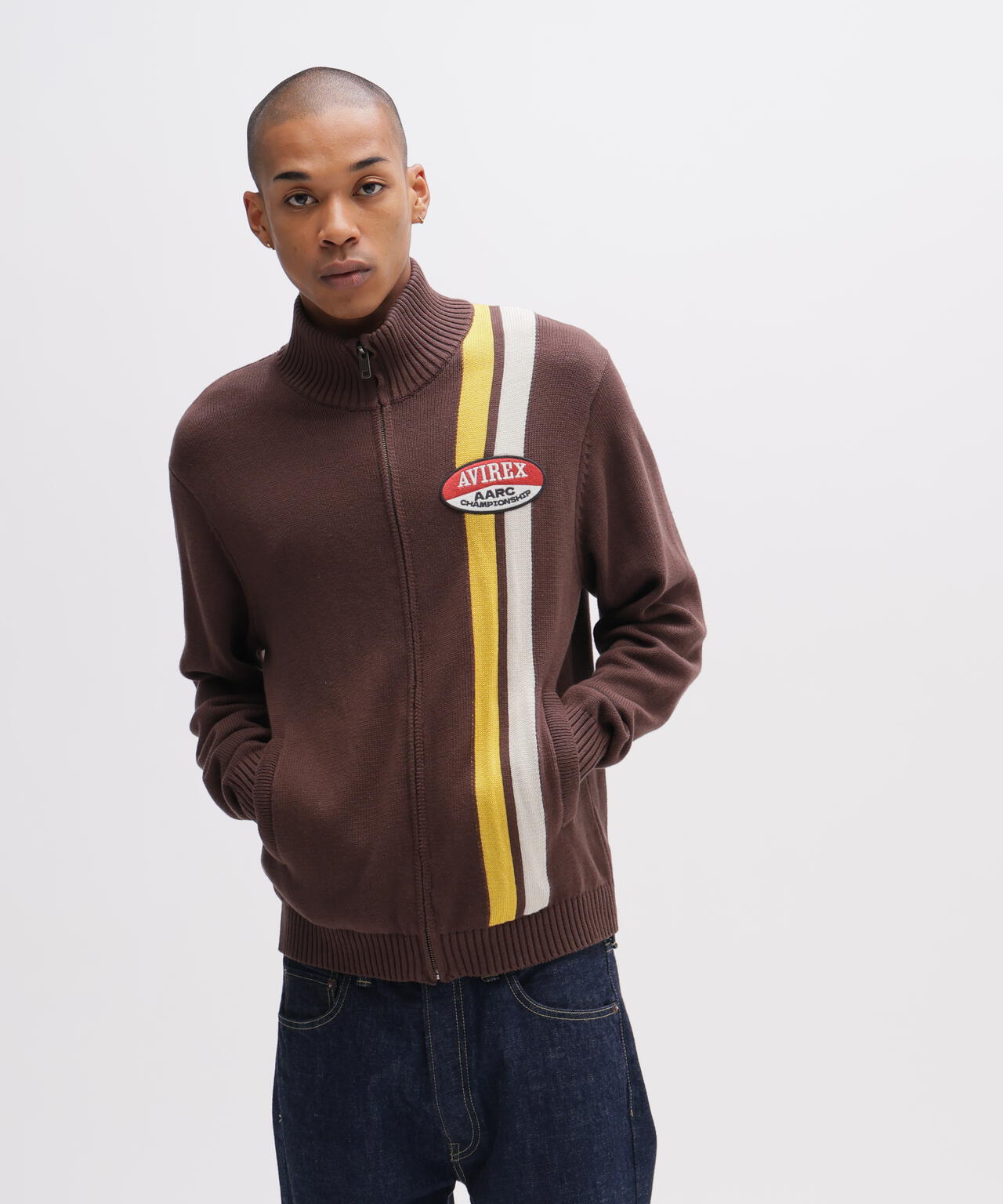 《A.A.R.C》COTTON ZIP UP KNIT