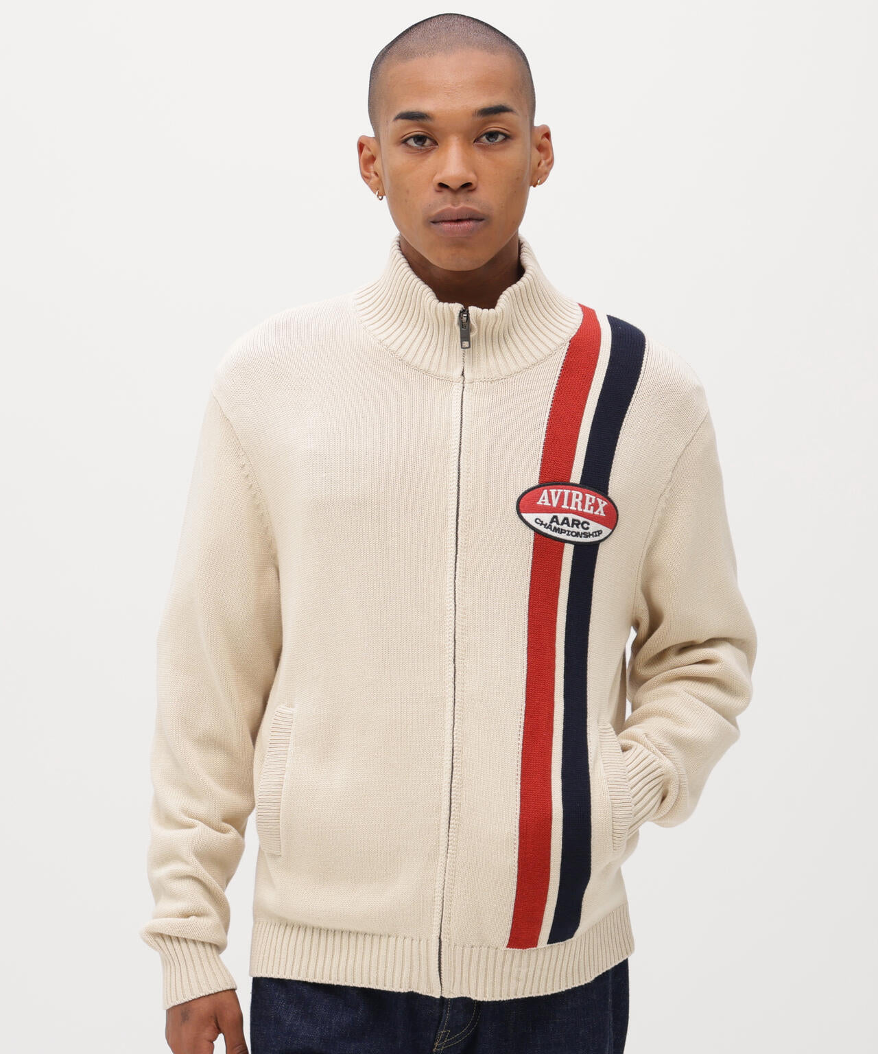 《A.A.R.C》COTTON ZIP UP KNIT