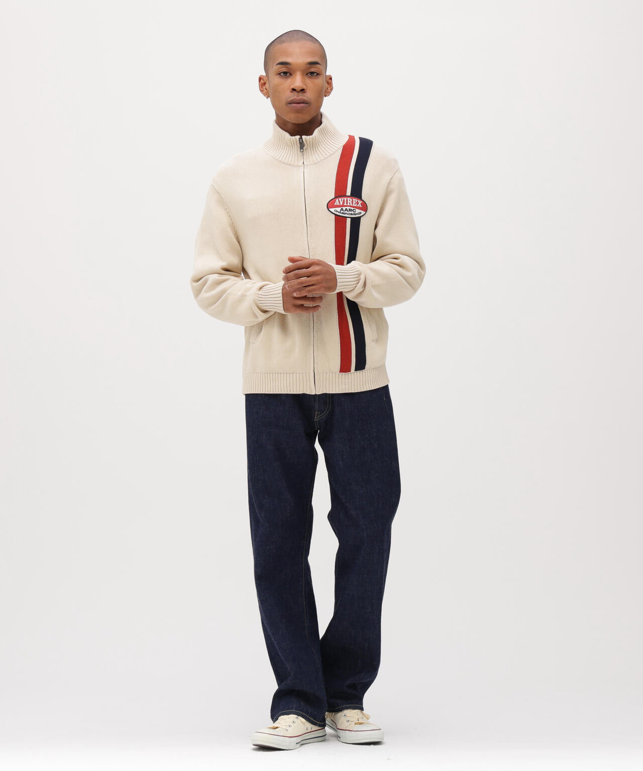 《A.A.R.C》COTTON ZIP UP KNIT