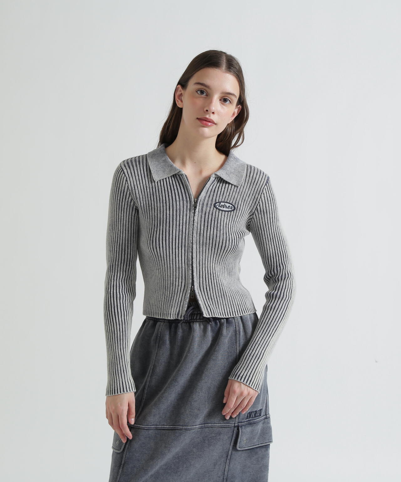 VINTAGE WASH WAPPEN KINT CARDIGAN | AVIREX（アヴィレックス