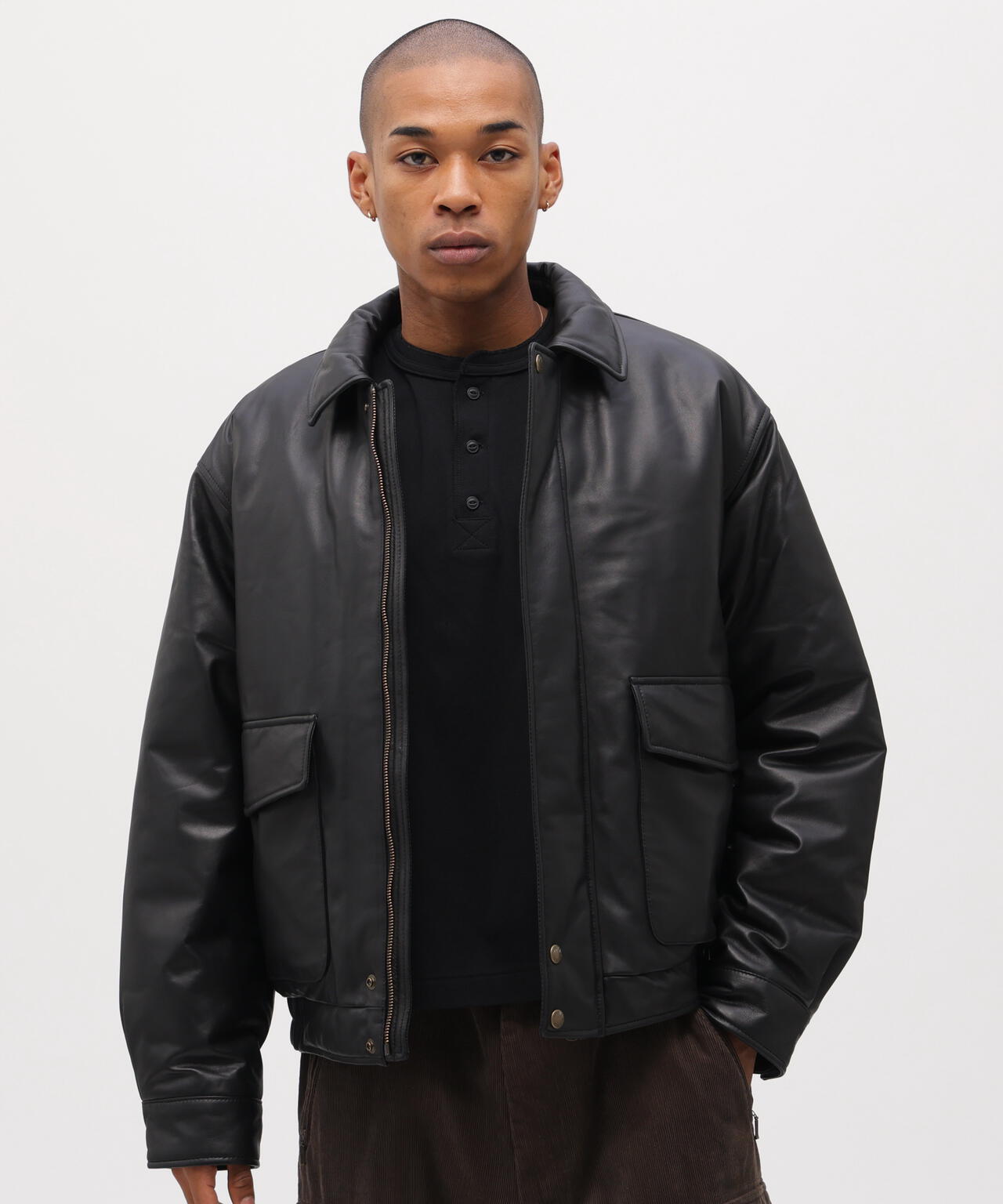 AVIREX × Eddie Bauer》LIGHT LEATHER BOMBER JACKET | AVIREX