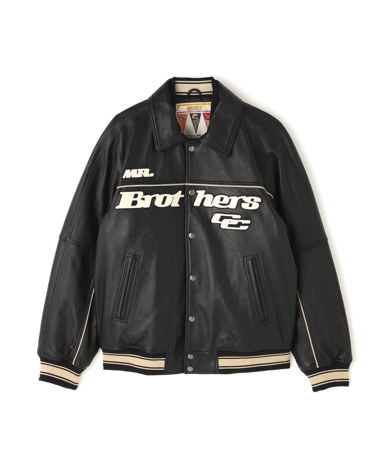 AVIREX × MR.BROTHERS CUT CLUB》VARITY LEATHER JACKET | AVIREX