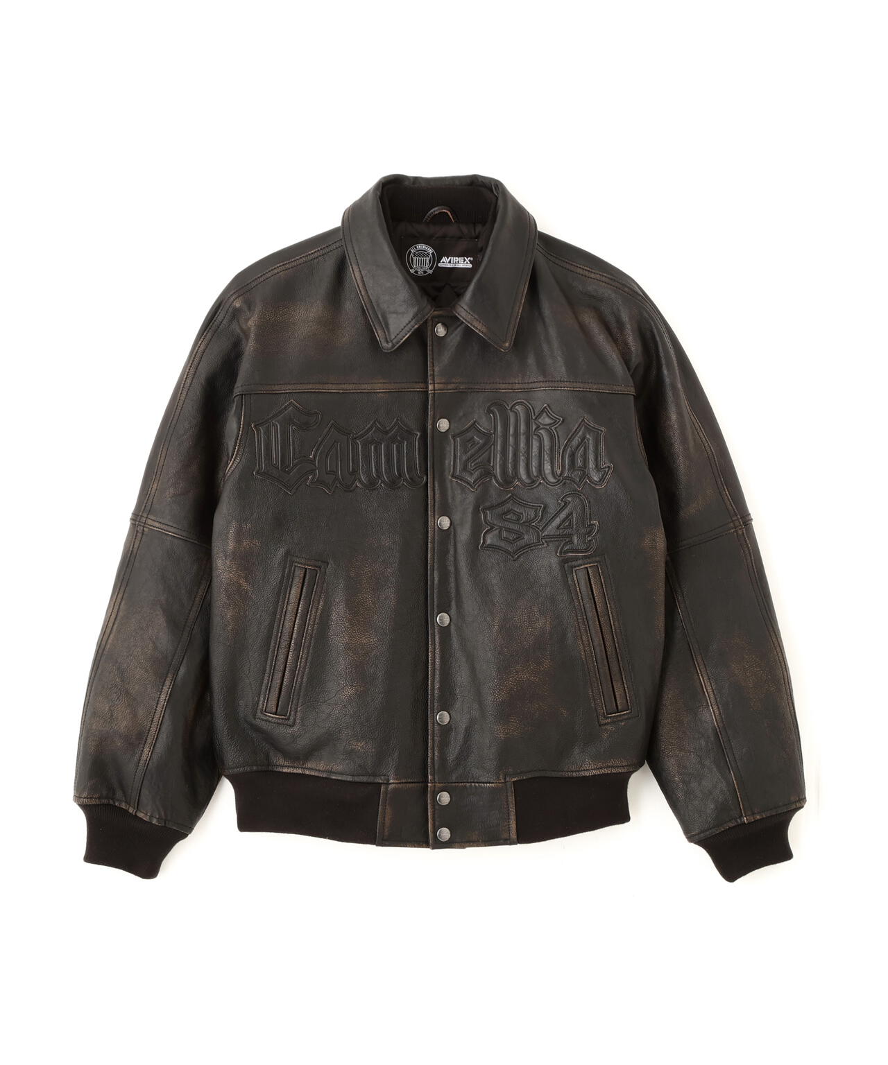 VINTAGE FINISHED VARSITY LEATHER ”CAMELLIA” | AVIREX