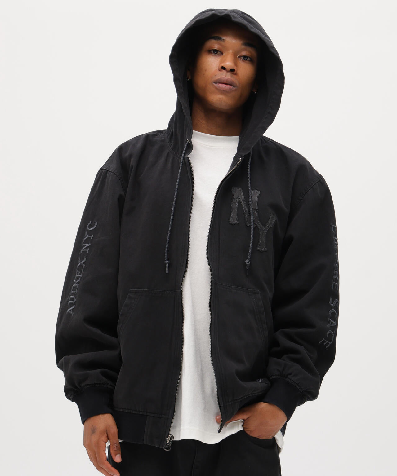 LEATHER PATCH DUCK HOOD JACKET | AVIREX（アヴィレックス） ｜【公式