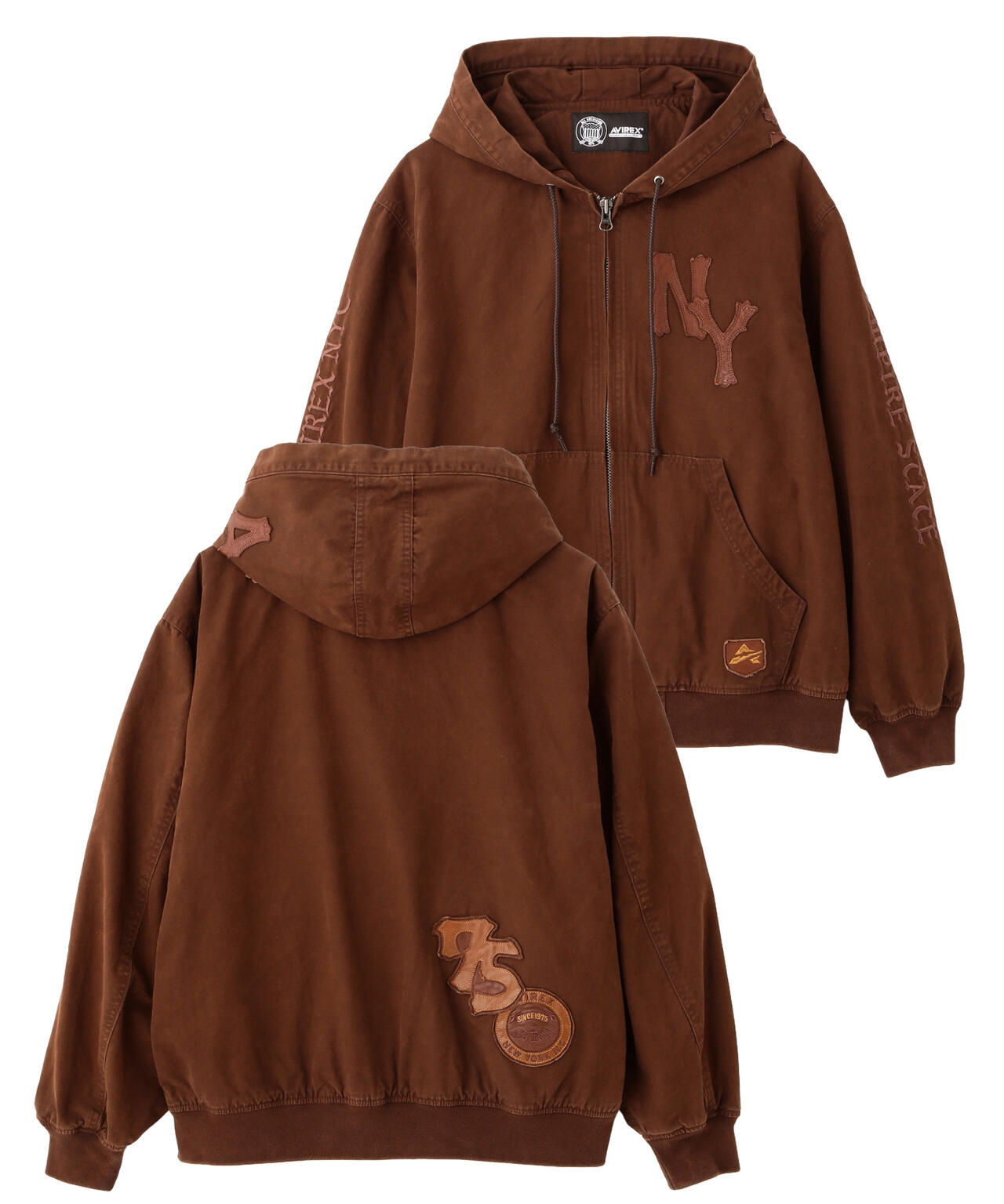 LEATHER PATCH DUCK HOOD JACKET | AVIREX（アヴィレックス） ｜【公式