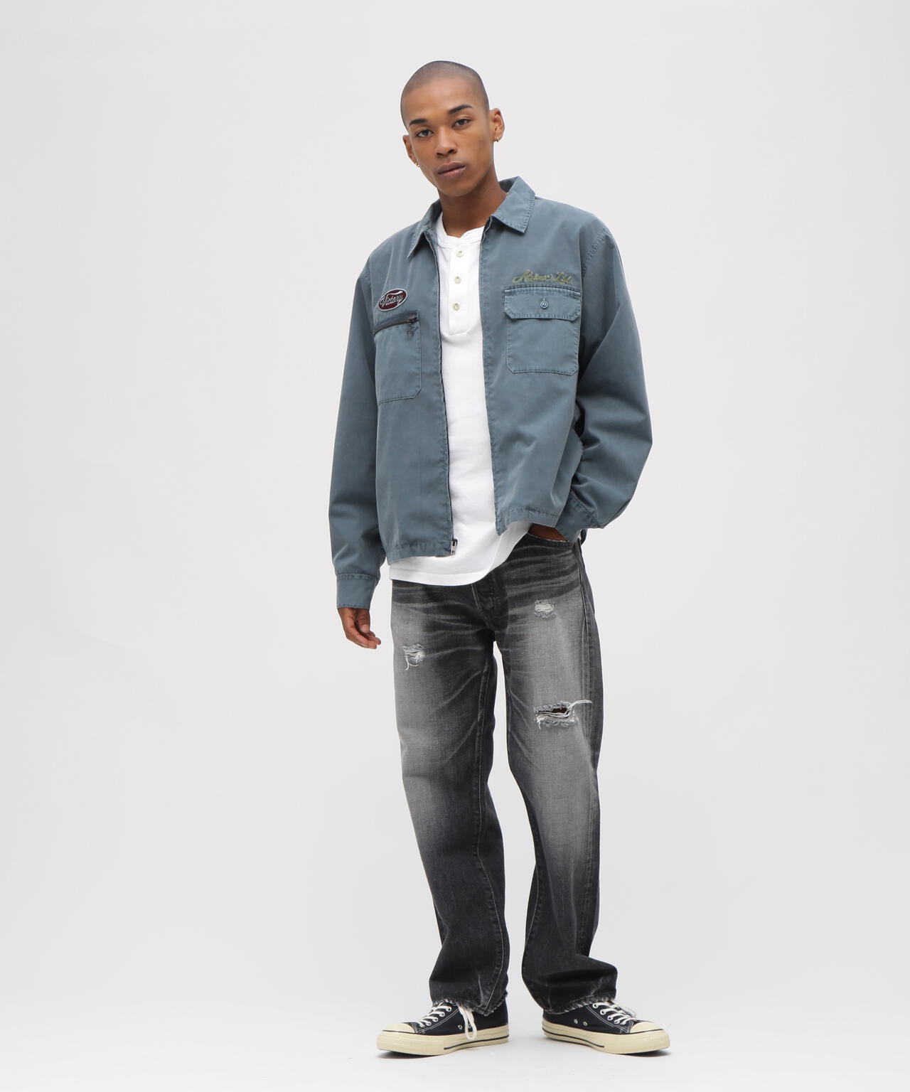 《A.A.R.C》FADED EMB WORK JACKET