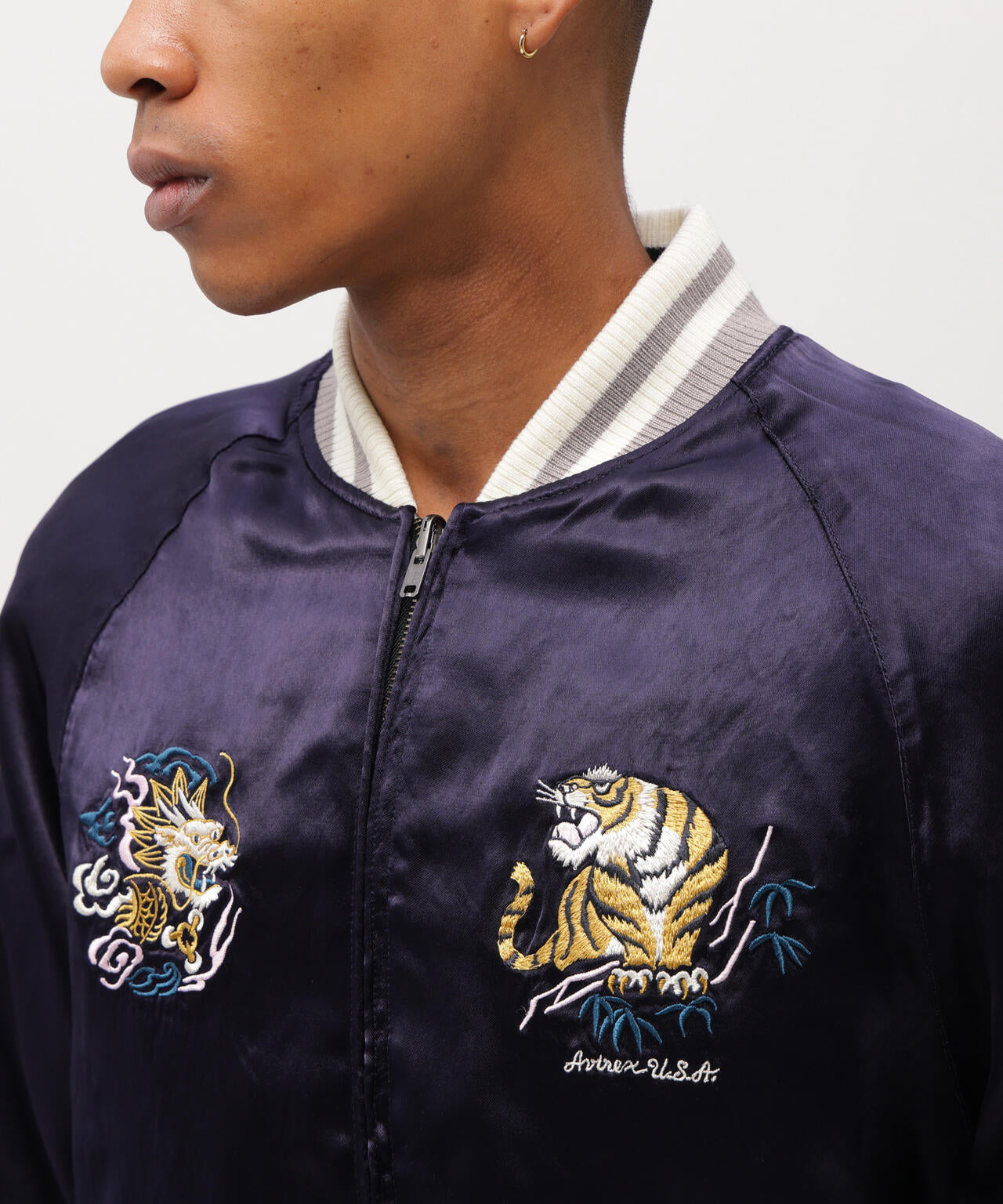 直営店限定》SOUVENIR JACKET ”DRAGON & CHERRY BLOSSOMS” | AVIREX