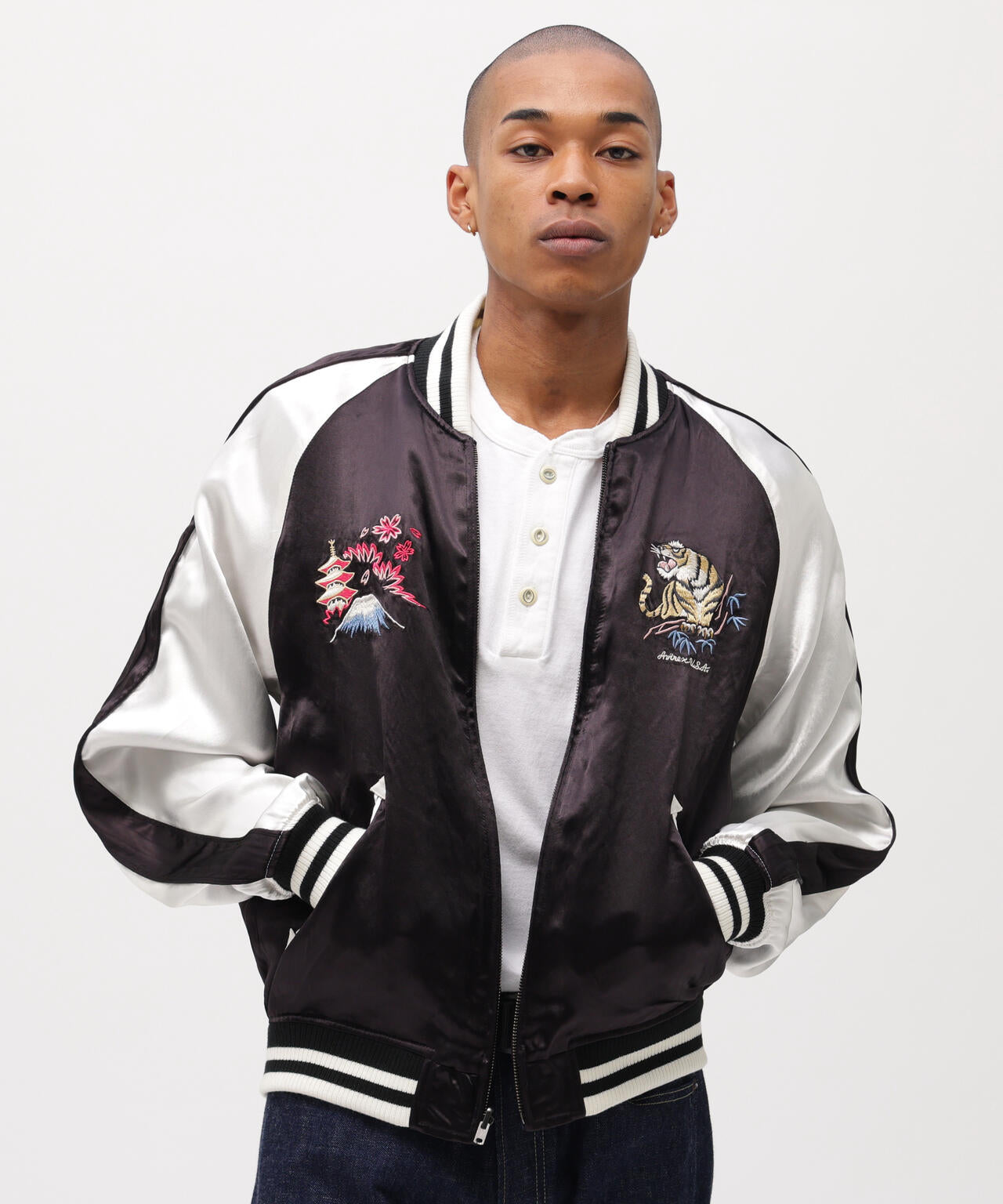 直営店限定》SOUVENIR JACKET ”DRAGON & CHERRY BLOSSOMS” | AVIREX