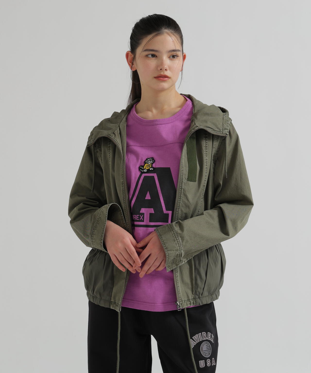 WOMAN》MILITARY ZIP POCKET DETACHABLE JACKET | AVIREX