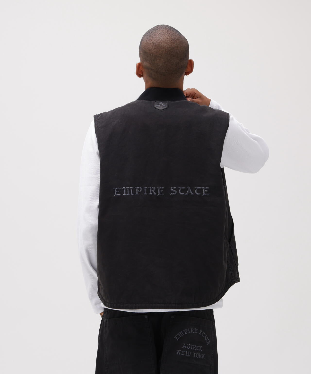 LEATHER PATCH DUCK VEST