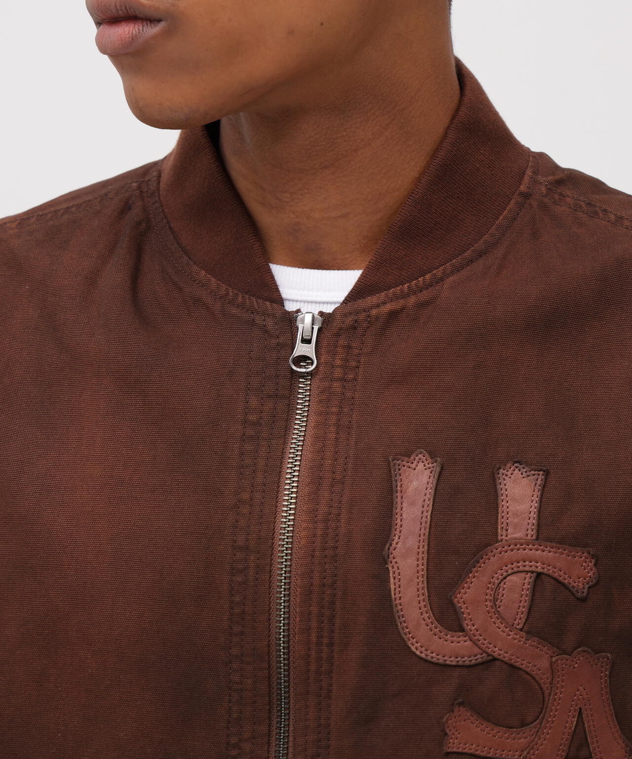 LEATHER PATCH DUCK VEST