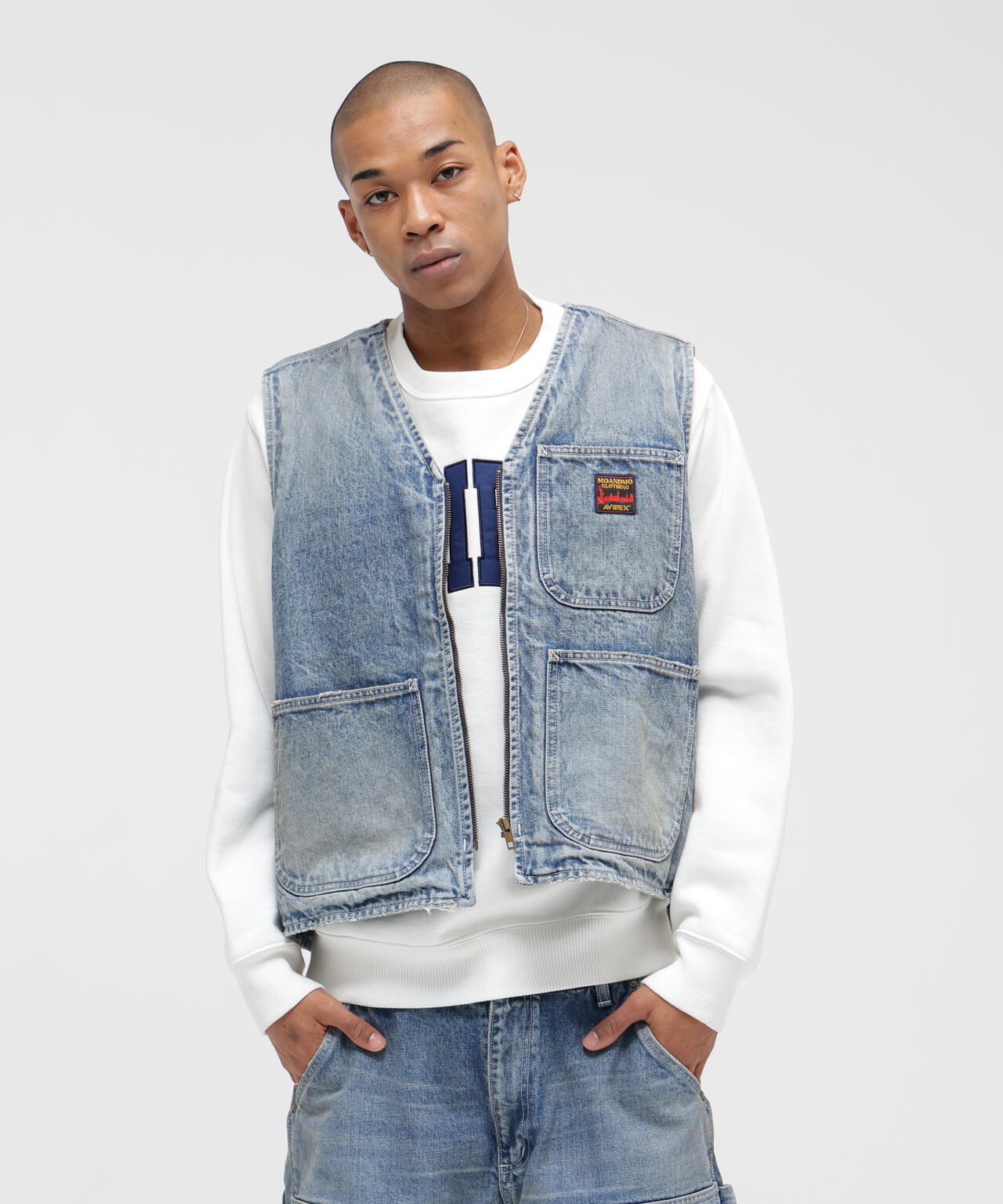 AVIREX｜MOANDMO CLOTHING》DENIM WORK VEST | AVIREX（アヴィレックス