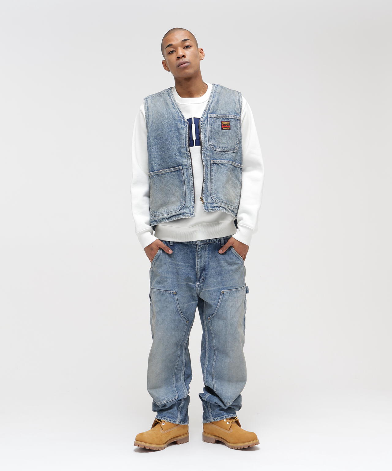 《AVIREX｜MOANDMO CLOTHING》DENIM WORK VEST