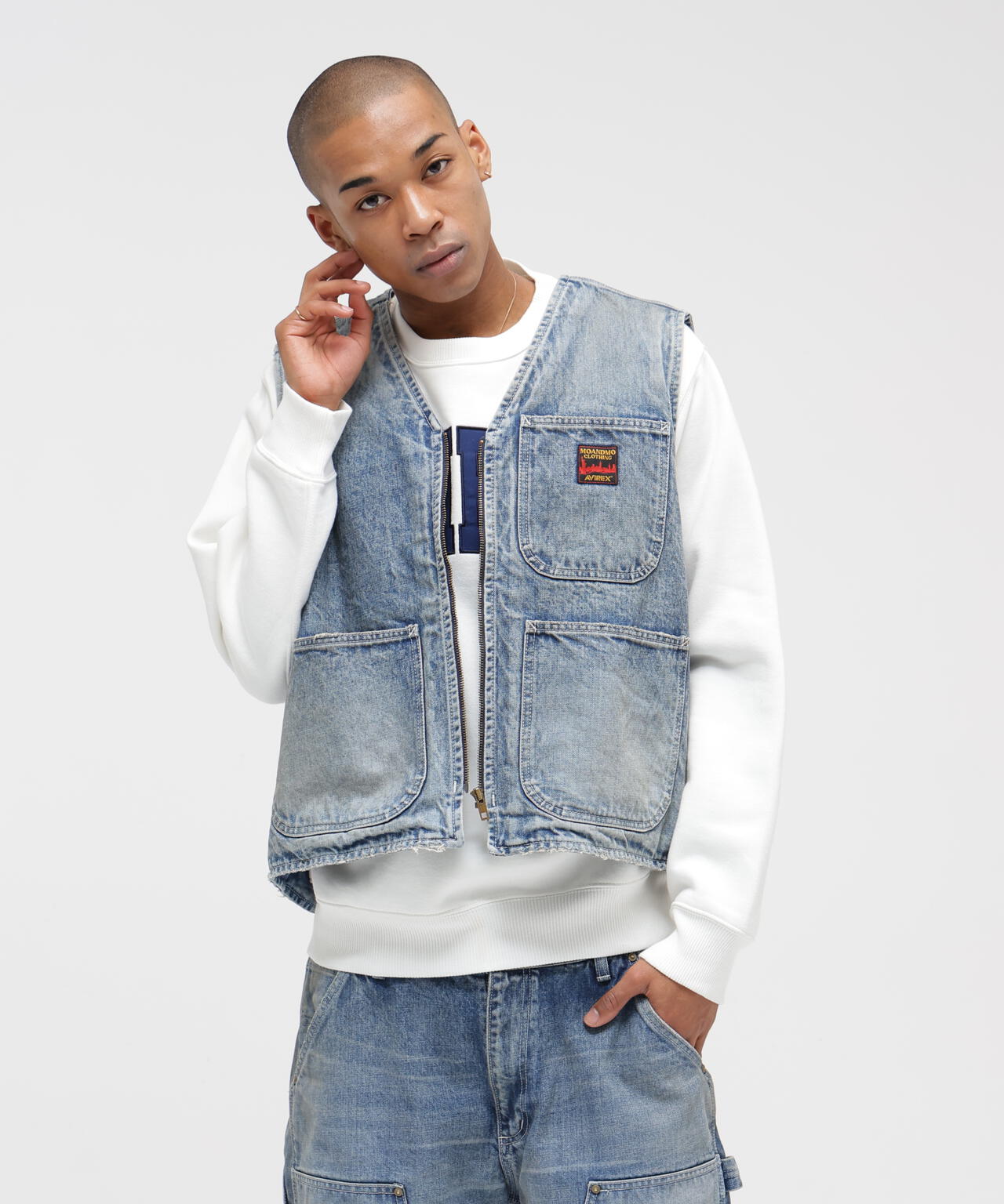 《AVIREX｜MOANDMO CLOTHING》DENIM WORK VEST