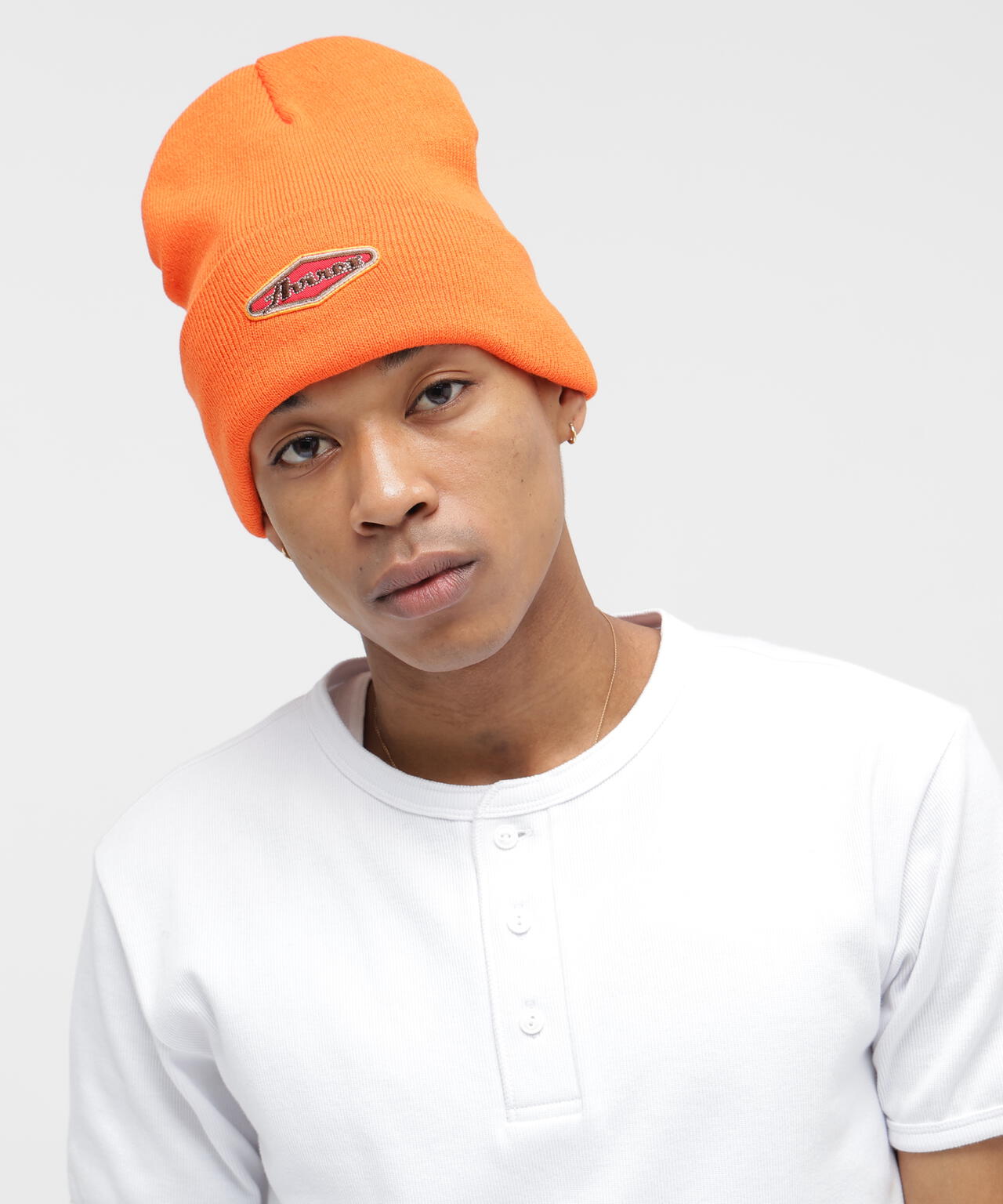 34003　アダバット　メンズ　ニット　オレンジ　サイズ1 Carhartt K121 Hooded Pullover Midweight Sweatshirt - Brite Orange