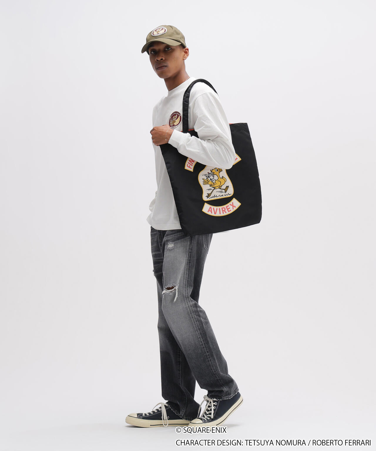 AVIREX × FINAL FANTASY VII REMAKE》FLIGHT NYLON TOTE BAG CHOCOBO