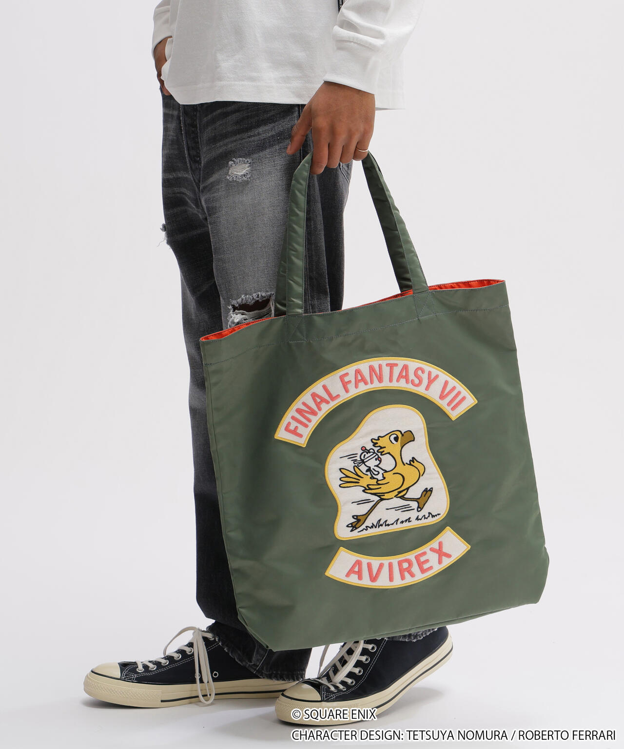 《AVIREX × FINAL FANTASY VII REMAKE》FLIGHT NYLON TOTE BAG CHOCOBO