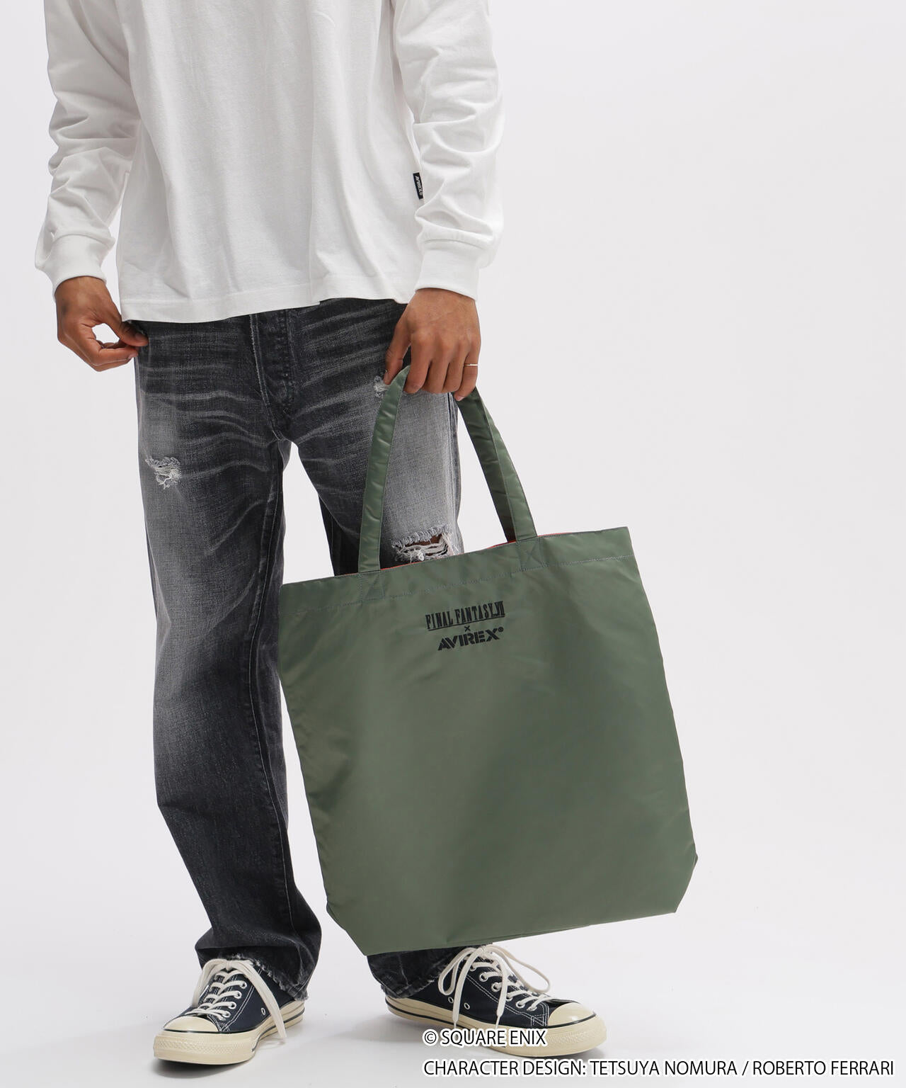 《AVIREX × FINAL FANTASY VII REMAKE》FLIGHT NYLON TOTE BAG CHOCOBO