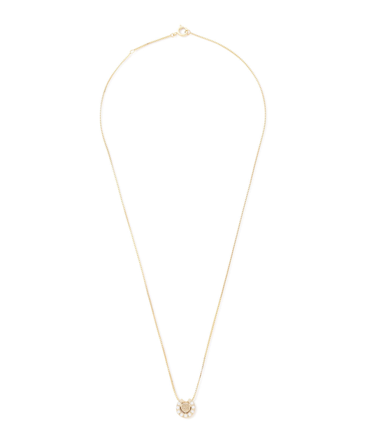 HEART HORSESHOE CZ NECKLACE（GOLD) by J.H.M CO.LTD.