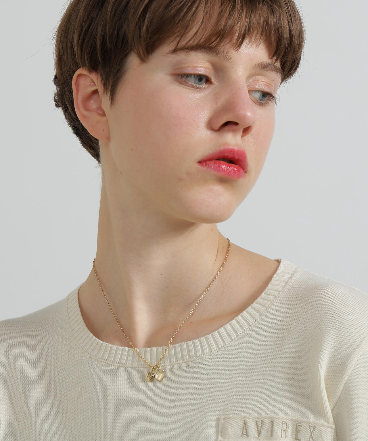 HEART 2TOP NECKLACE（GOLD) by J.H.M CO.LTD. | AVIREX