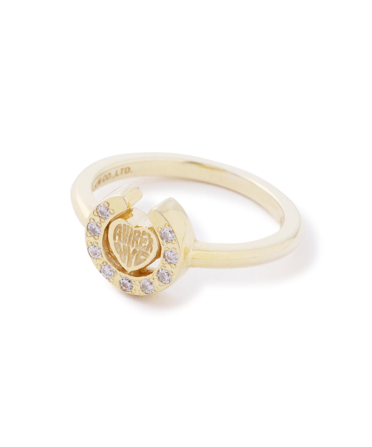 HEART HORSESHOE CZ RING（GOLD)by J.H.M CO.LTD.