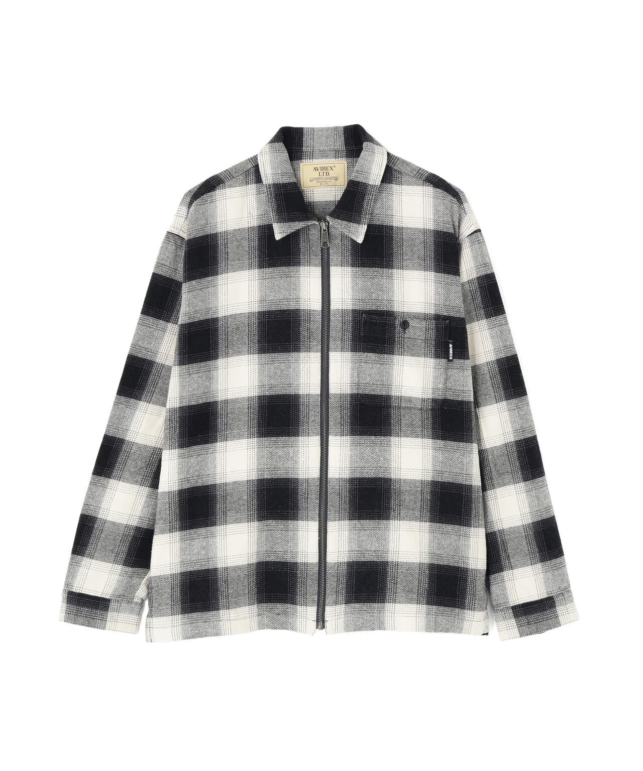 《直営店限定》OMBRE CHECK ZIP SHIRT