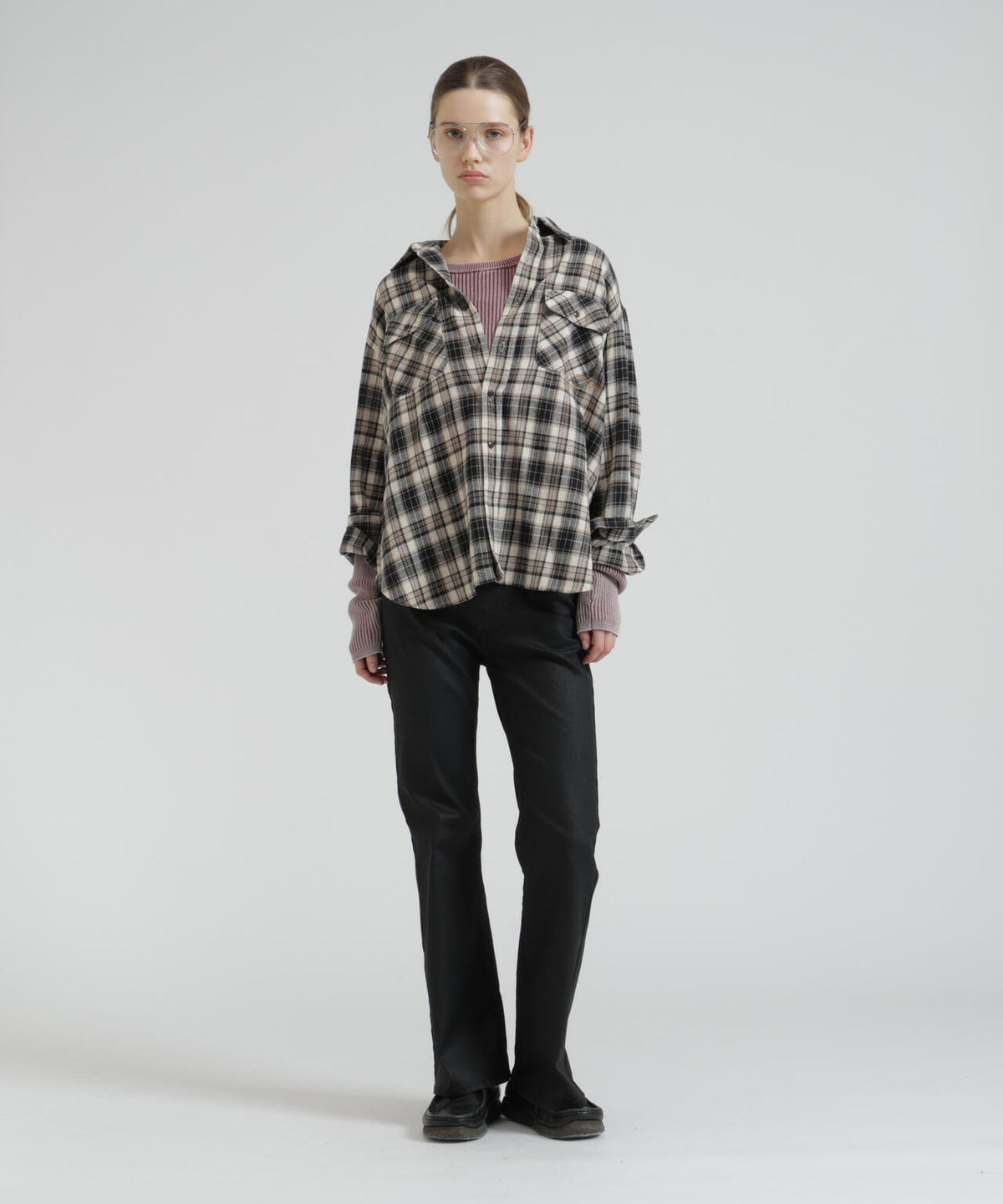 CHEMICAL WASH CHECK SHIRTS