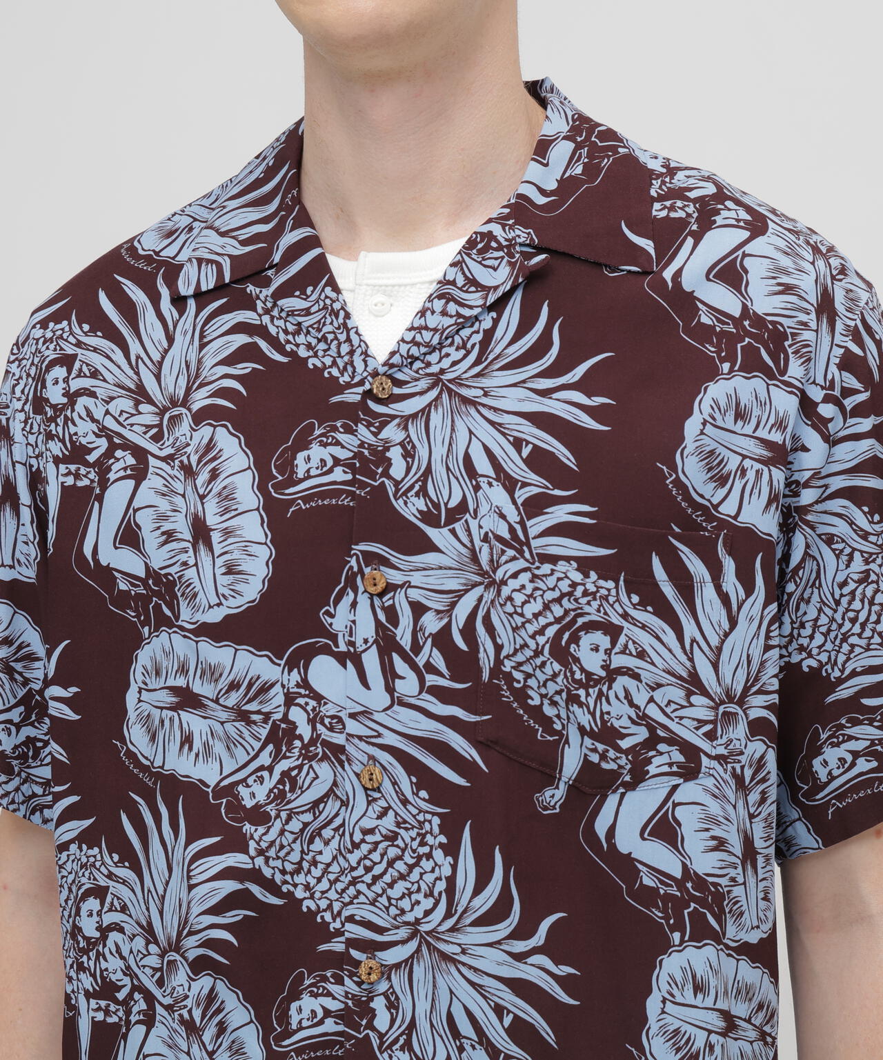 ALOHA SHIRT”PIN-UP＆PINEAPPLE” | AVIREX（アヴィレックス） ｜【公式