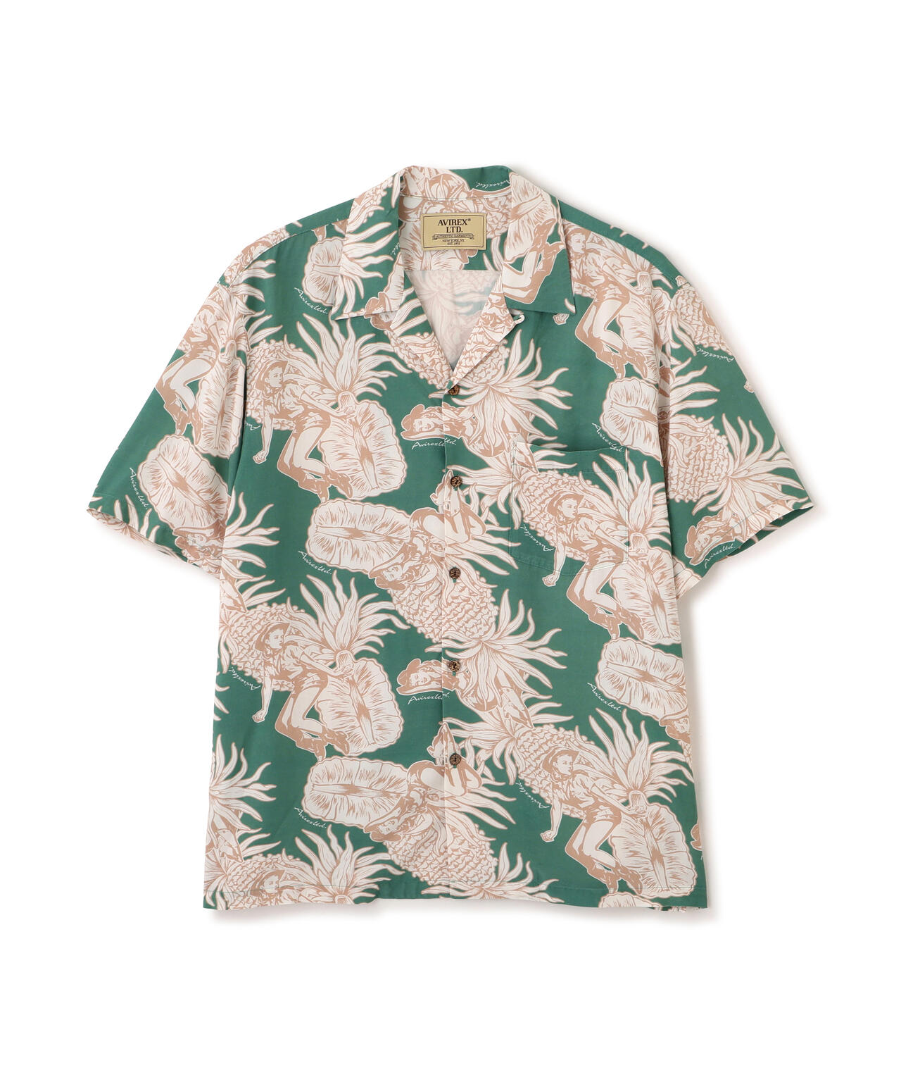 ALOHA SHIRT”PIN-UP＆PINEAPPLE” | AVIREX（アヴィレックス） ｜【公式