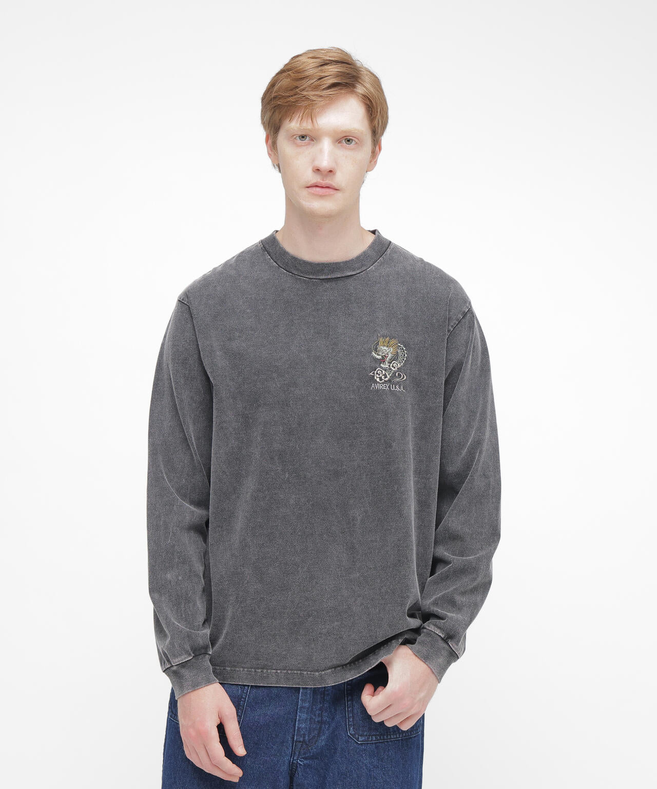 《NAVAL COLLECTION》SOUVENIR EMBROIDERY LONG SLEEVE T-SHIRT