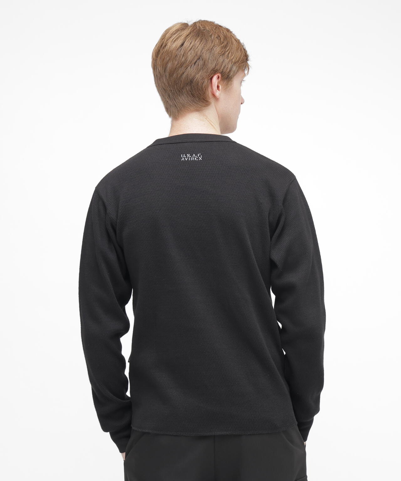 HONEYCOMB WAFFLE L/S CREW T-SHIRT