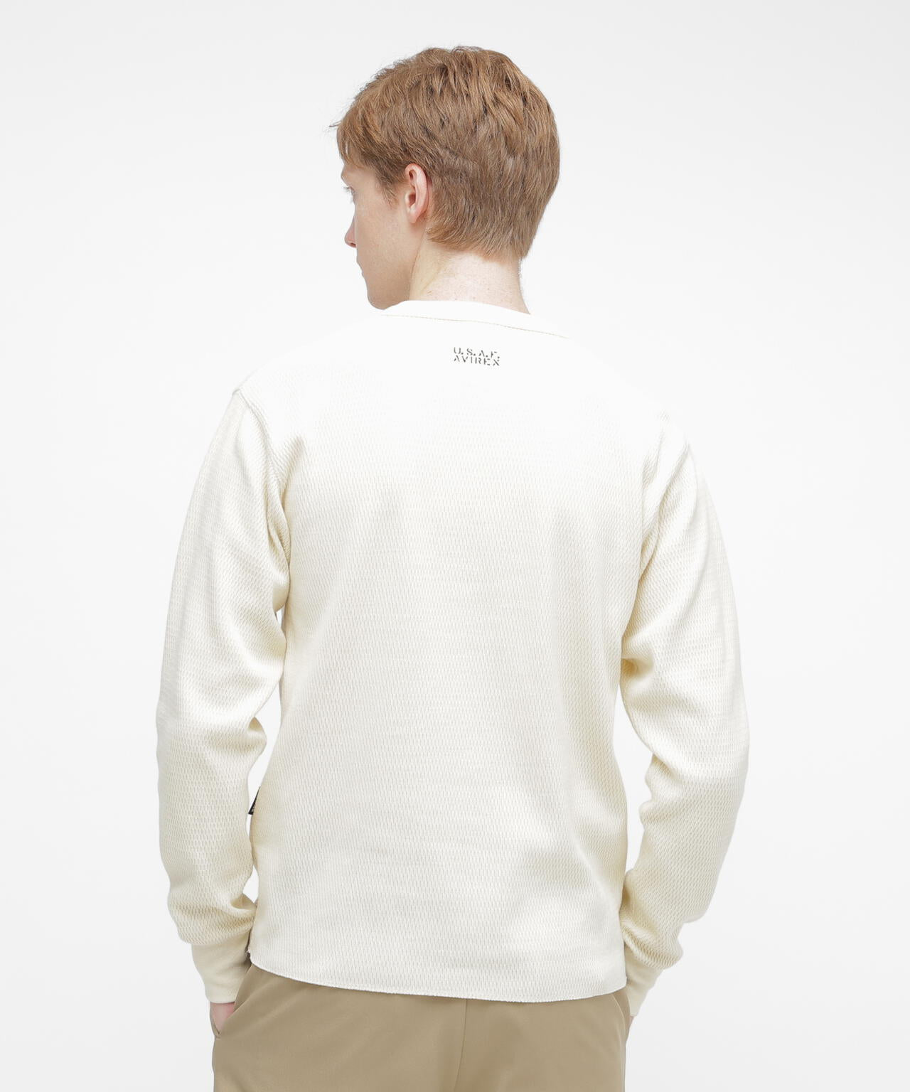 HONEYCOMB WAFFLE L/S CREW T-SHIRT