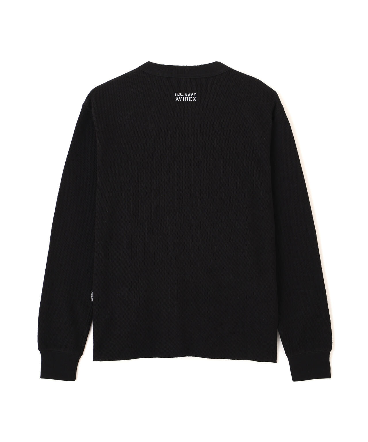 HONEYCOMB WAFFLE L/S HENRY NECK T-SHIRT