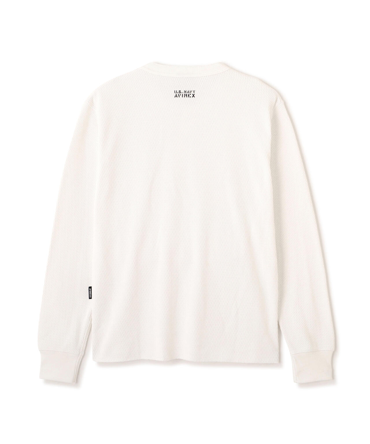 HONEYCOMB WAFFLE L/S HENRY NECK T-SHIRT