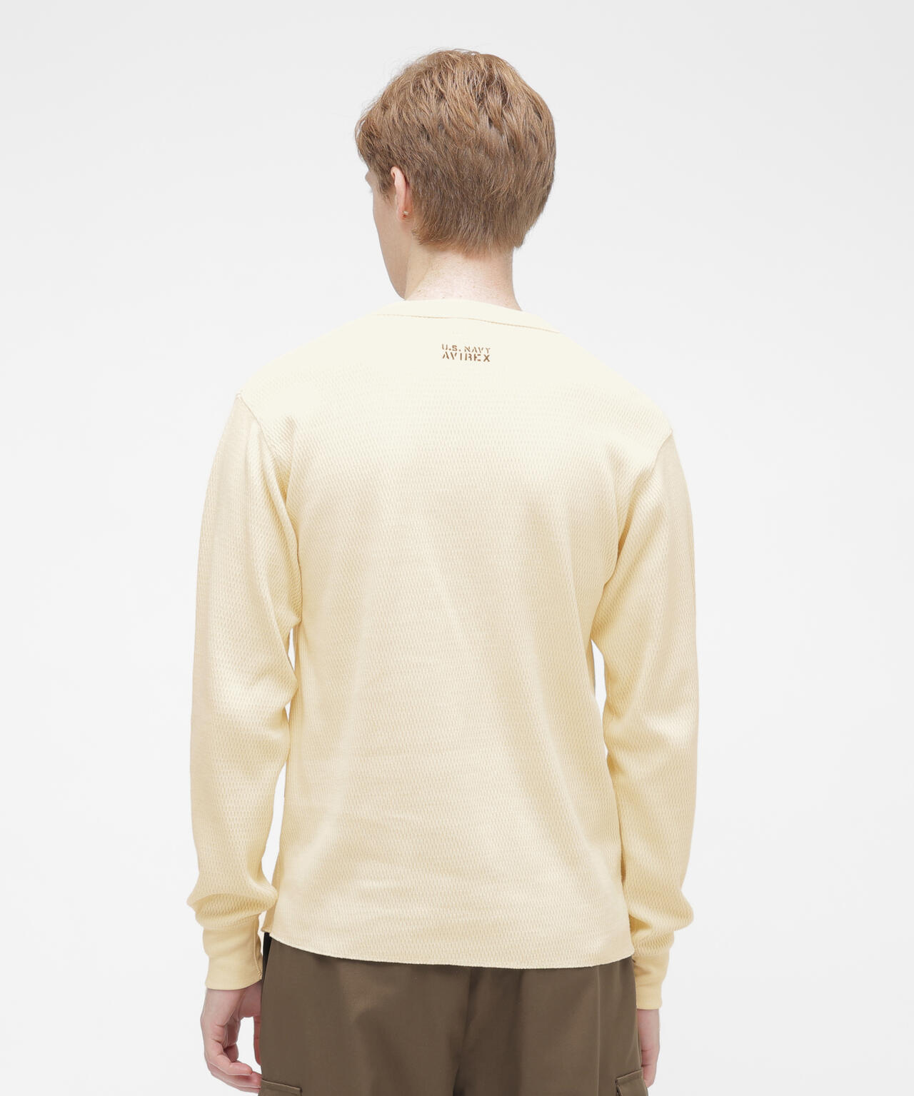 HONEYCOMB WAFFLE L/S HENLEY NECK T-SHIRT | AVIREX（アヴィレックス