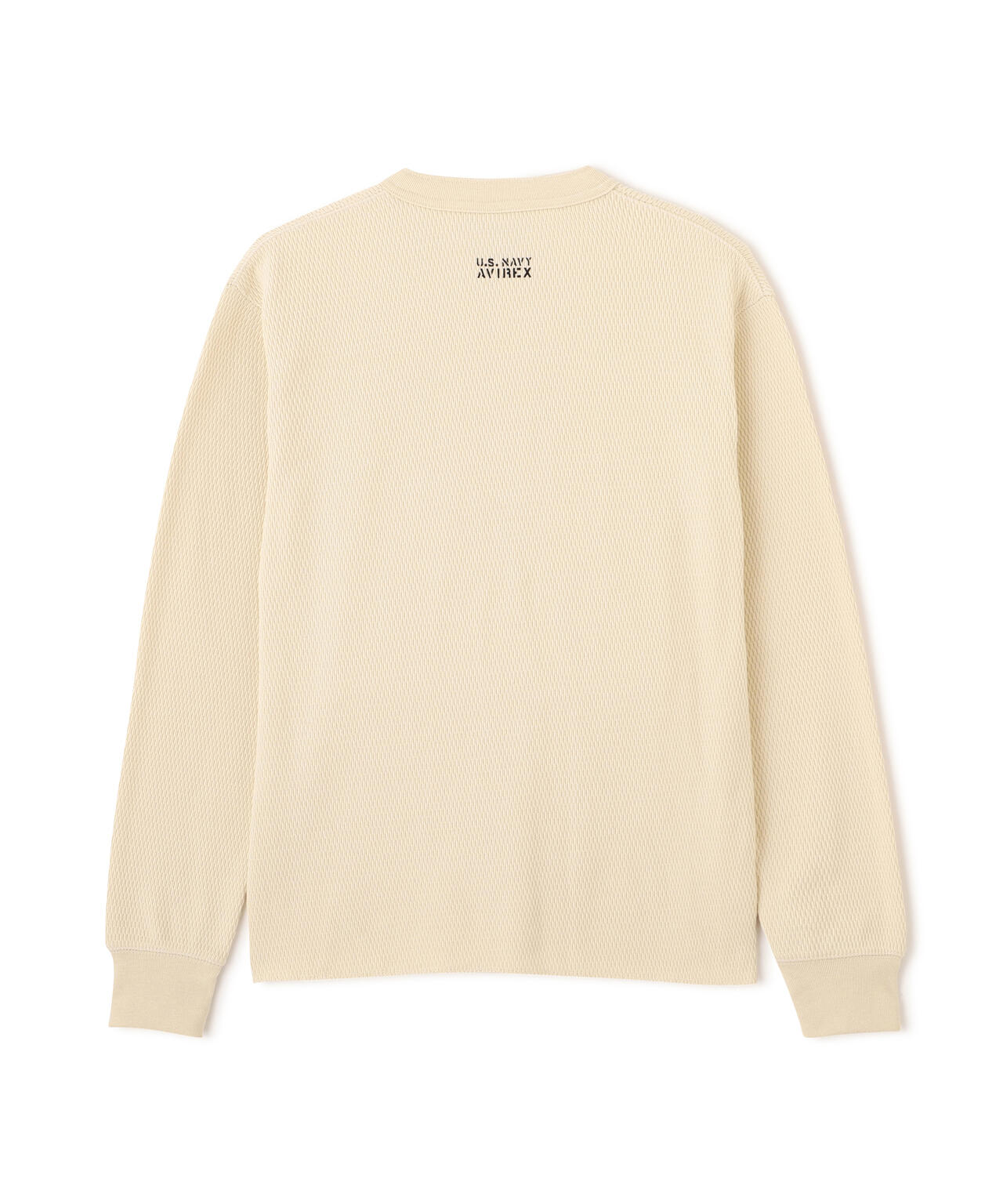 HONEYCOMB WAFFLE L/S HENRY NECK T-SHIRT