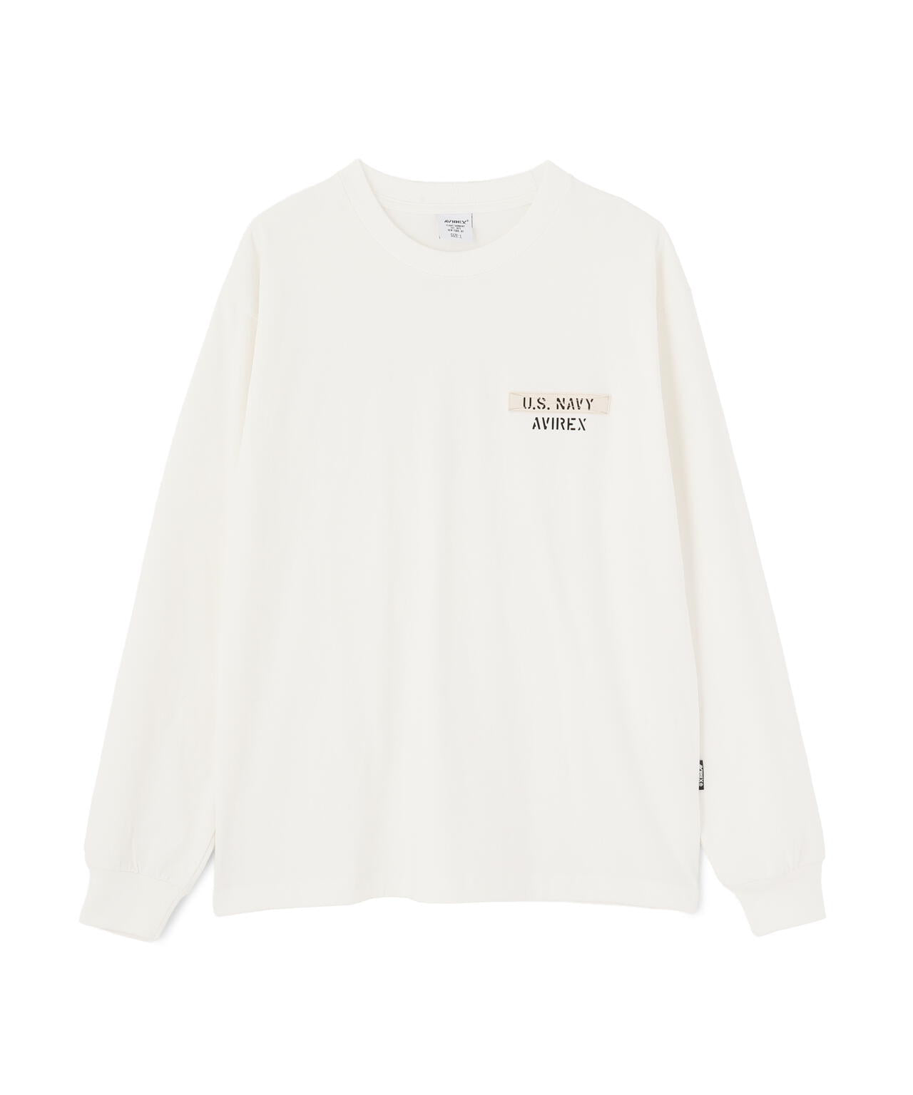 L/S T-SHIRT ”NAVY STENCIL”