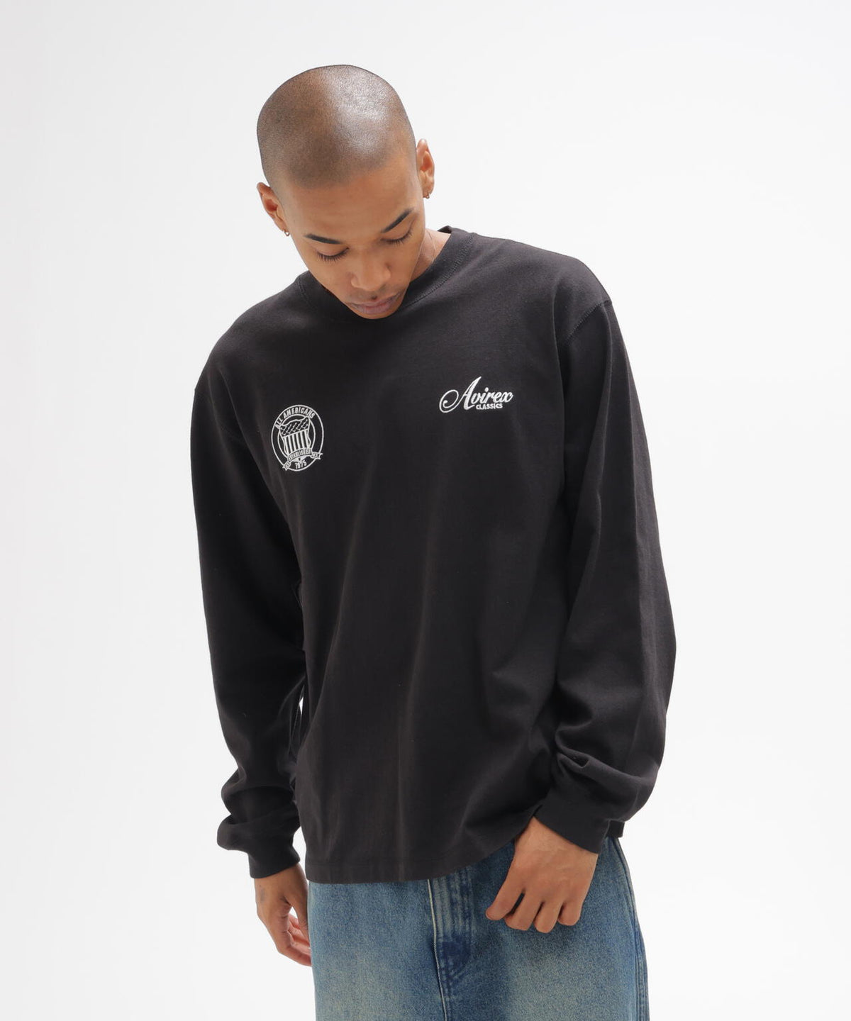 STITCH EMBROIDERY LOGO L/S T-SHIRT