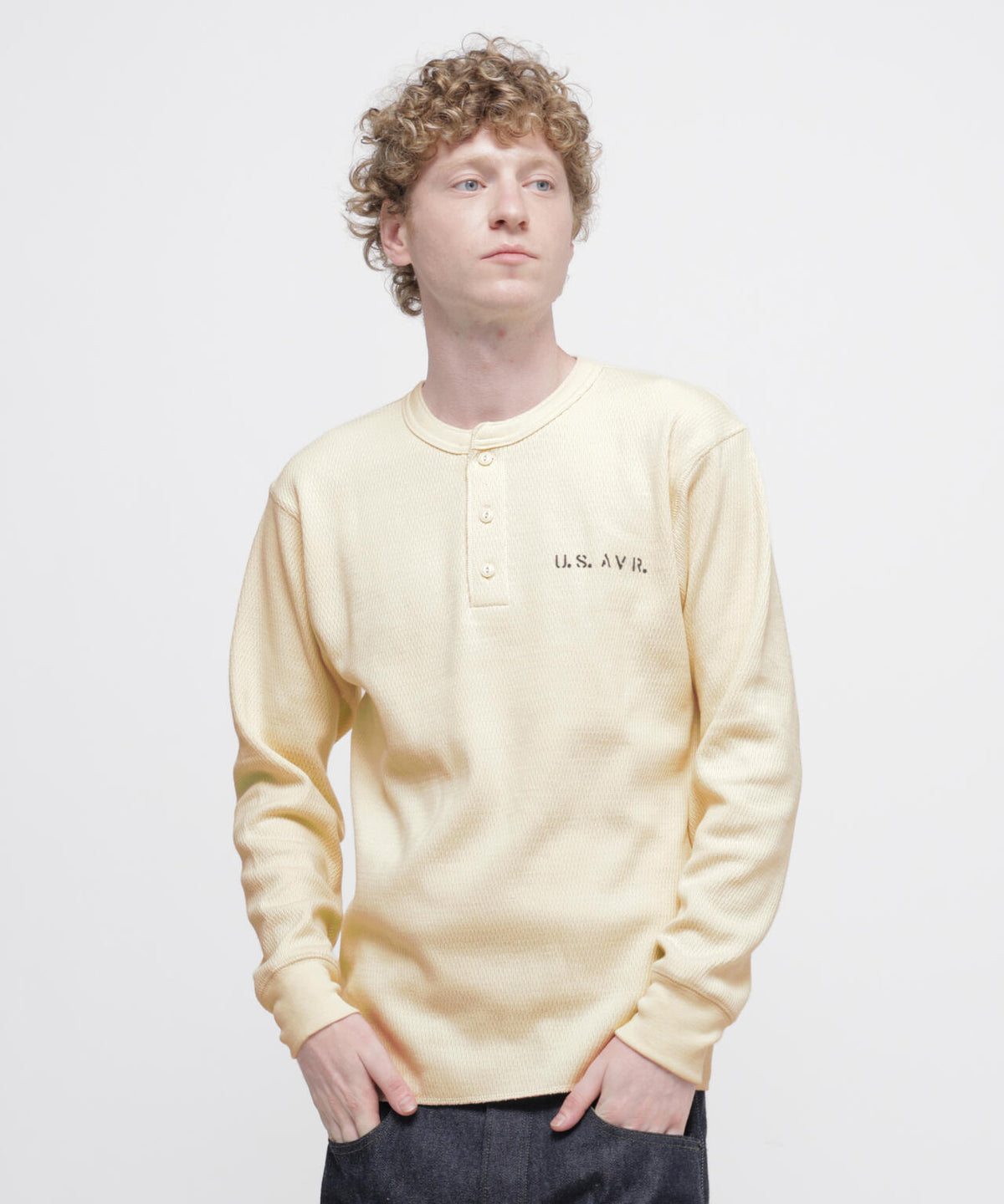 《WEB&DEPOT限定》HONEYCOMB HENRY WAFFLE L/S T-SHIRT