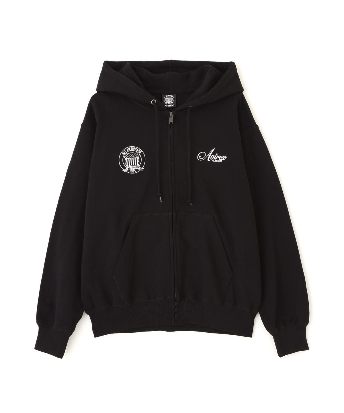 STITCH EMBROIDERY LOGO ZIP PARKA