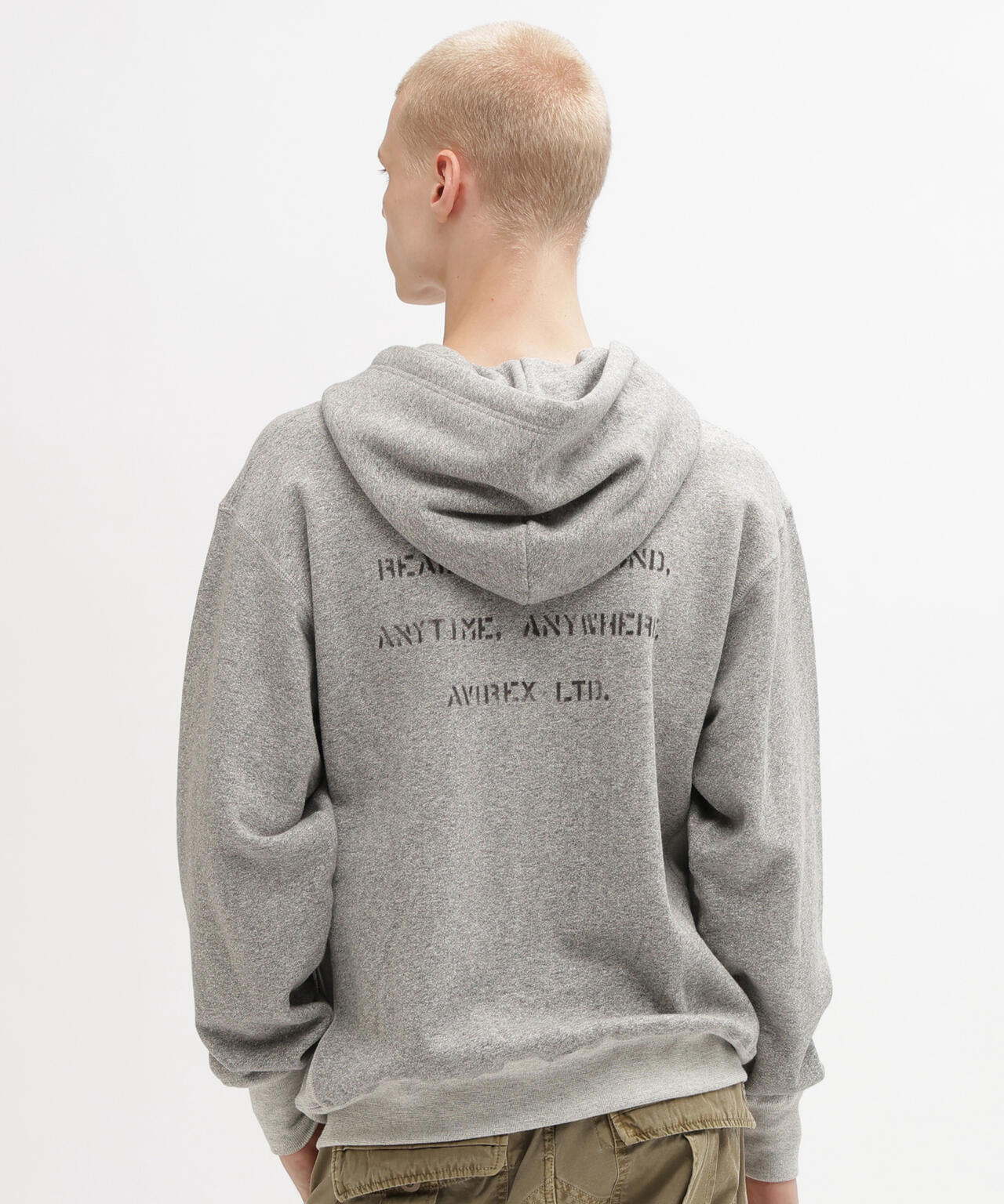 直営店限定》VINTAGE SWEAT ZIP PARKA ”STENCIL” | AVIREX