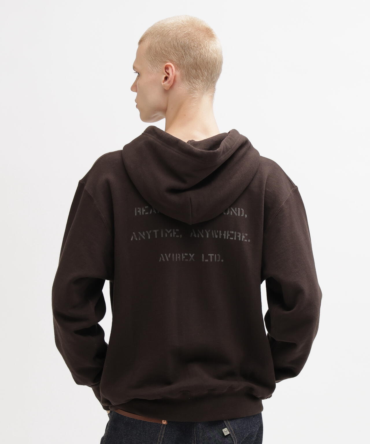 直営店限定》VINTAGE SWEAT ZIP PARKA ”STENCIL” | AVIREX