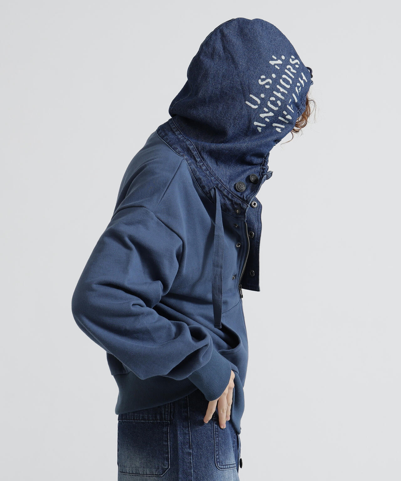 《NAVAL COLLECTION》DENIM COMBI PARKA