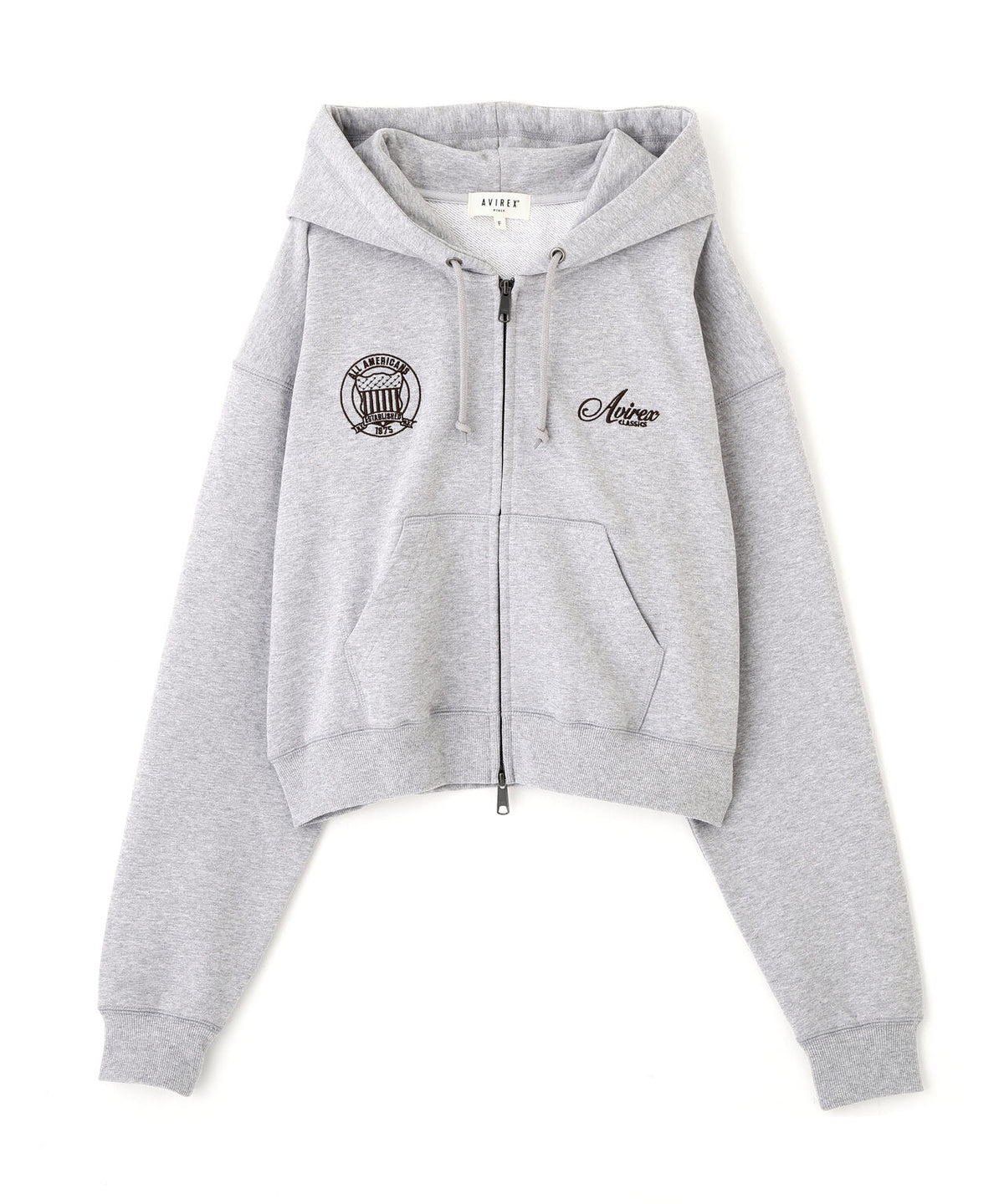 STITCH EMBROIDERY LOGO ZIP PARKA