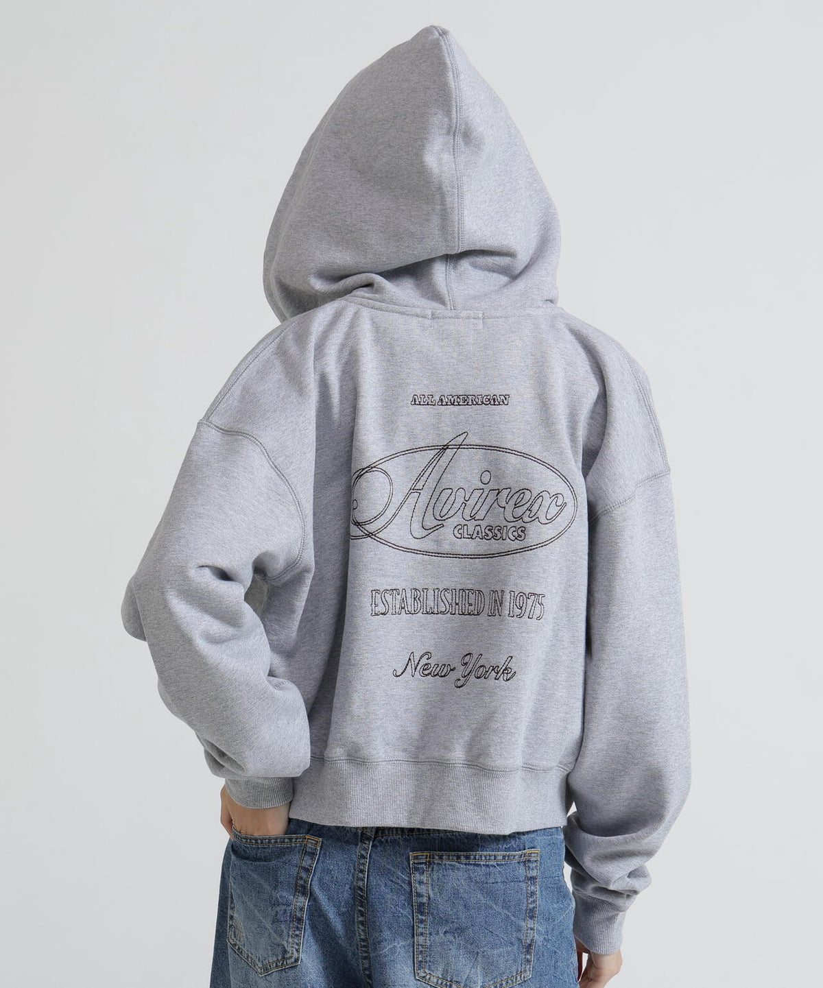 STITCH EMBROIDERY LOGO ZIP PARKA