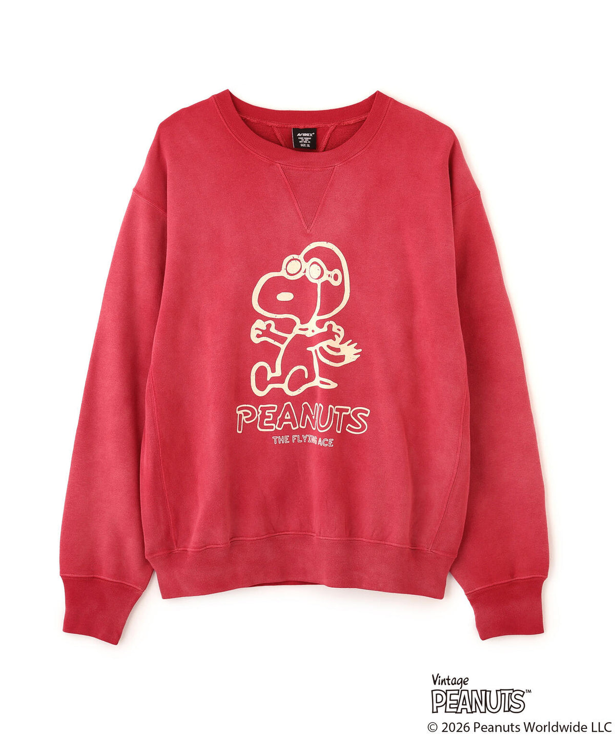 《AVIREX × PEANUTS》GUSSET CREWNECK SWEAT